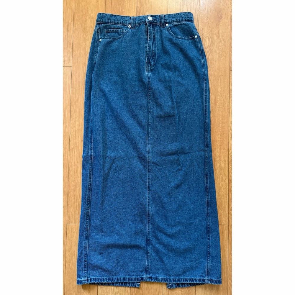 Forever 21 Long Blue Denim Skirt